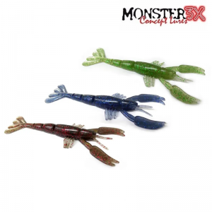 Isca Artificial Monster 3X Soft Bass Slow Crab 9cm - Embalagem com 08 unidades