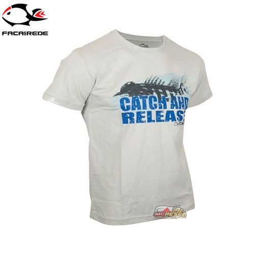 Camiseta Casual Faca na Rede Pesque e Solte