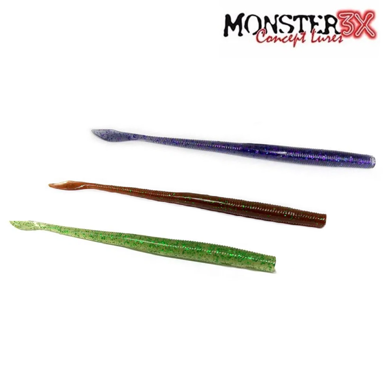 Isca Artificial Monster 3X Soft Bass Rip Tail 13,5cm - Cartela com 8 unidades
