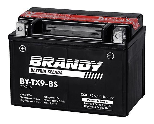 Bateria Daytona Shadow Fireblade Selada Brandy - BY-TX9-BS