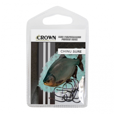 Anzol Crown Chinu Sure Black Número 4 com 10 Unidades