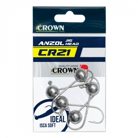 Anzol Jig Head Crown CR21 N°1/0 5g Cartela com 5 Jigs