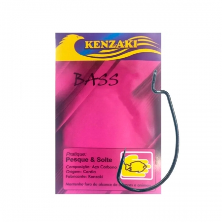 Anzol Kenzaki Bass Tamanho 2/0 com 5 Unidades