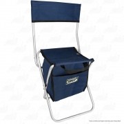 Cadeira Com Bolsa 13 L Térmica Dobrável para Pesca e Camping Jogá Cor Azul em Aço Suporta até 105 kg