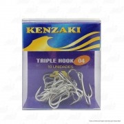 Garatéia 04 Kenzaki 4x Aço Carbono Triple Hook Cartela com 10 unidades