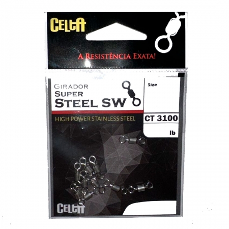 Girador Celta Super Steel SW CT3100 Nº1/0 232lb Cartela com 6un