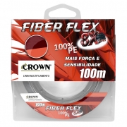 Linha de Pesca Crown Fiber Flex Multifilamento 8x 0,14mm 18Lbs 100M