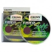 Linha de Pesca Crown Fiber Soft Monofilamento Amarelo 0,31mm 19Lbs 250M