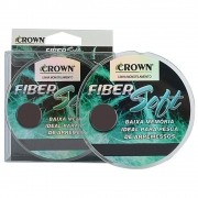 Linha de Pesca Crown Fiber Soft Monofilamento Verde 0,28mm 16Lbs 250M