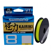 Linha de Pesca Shimano Kairiki PE Multifilamento 8 Fios Trançados Amarelo 0,130mm 10lb 150m