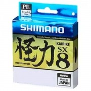 Linha de Pesca Shimano Kairiki PE Multifilamento 8 Fios Trançados Cinza 0,16mm 15lb 300m