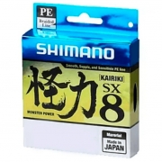 Linha de Pesca Shimano Kairiki PE Multifilamento 8 Fios Trançados Verde 0,23mm 30lb 150m