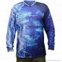 Camiseta de Pesca Mtk Attack com Proteção Solar Filtro UV Cor Azul Tucunaré