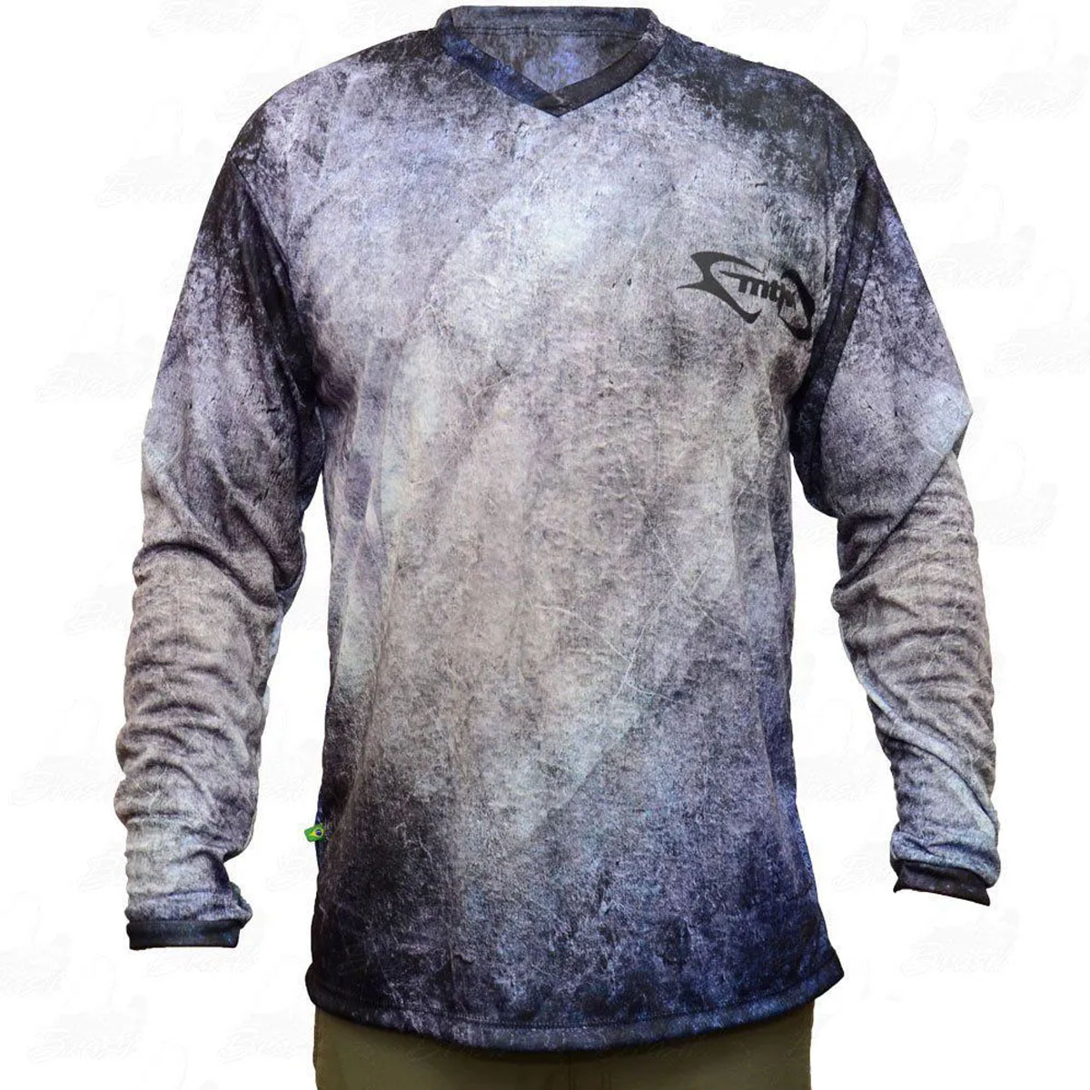Camiseta de Pesca Mtk Atack com Proteção Solar Filtro UV Cor Pixe