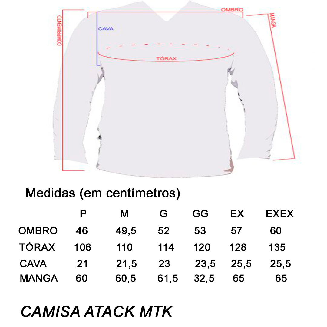 Camiseta de Pesca Mtk Atack com Proteção Solar Filtro UV Cor Basic
