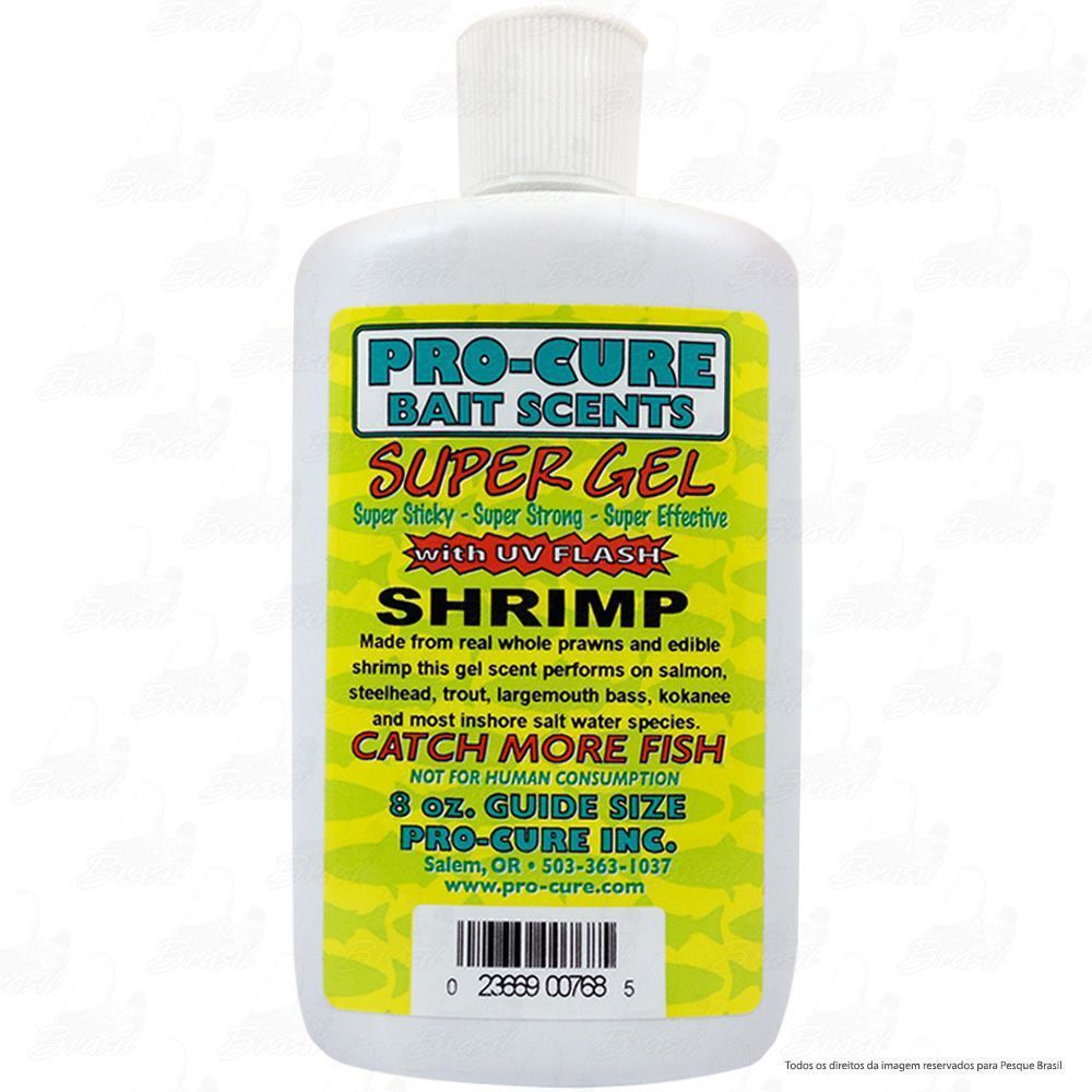 Essência para Iscas em Gel Pro Cure Sabor Atrativo Shrimp ou Camarão 8Oz 230ml