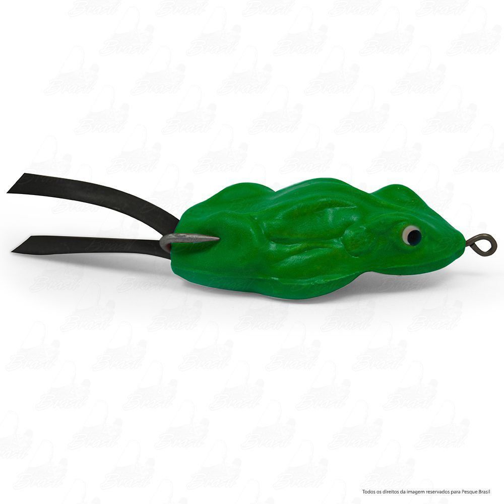 Isca Artificial Bad Frog Bad Line de Borracha com Anti Enrosco Cor BF05 Verde