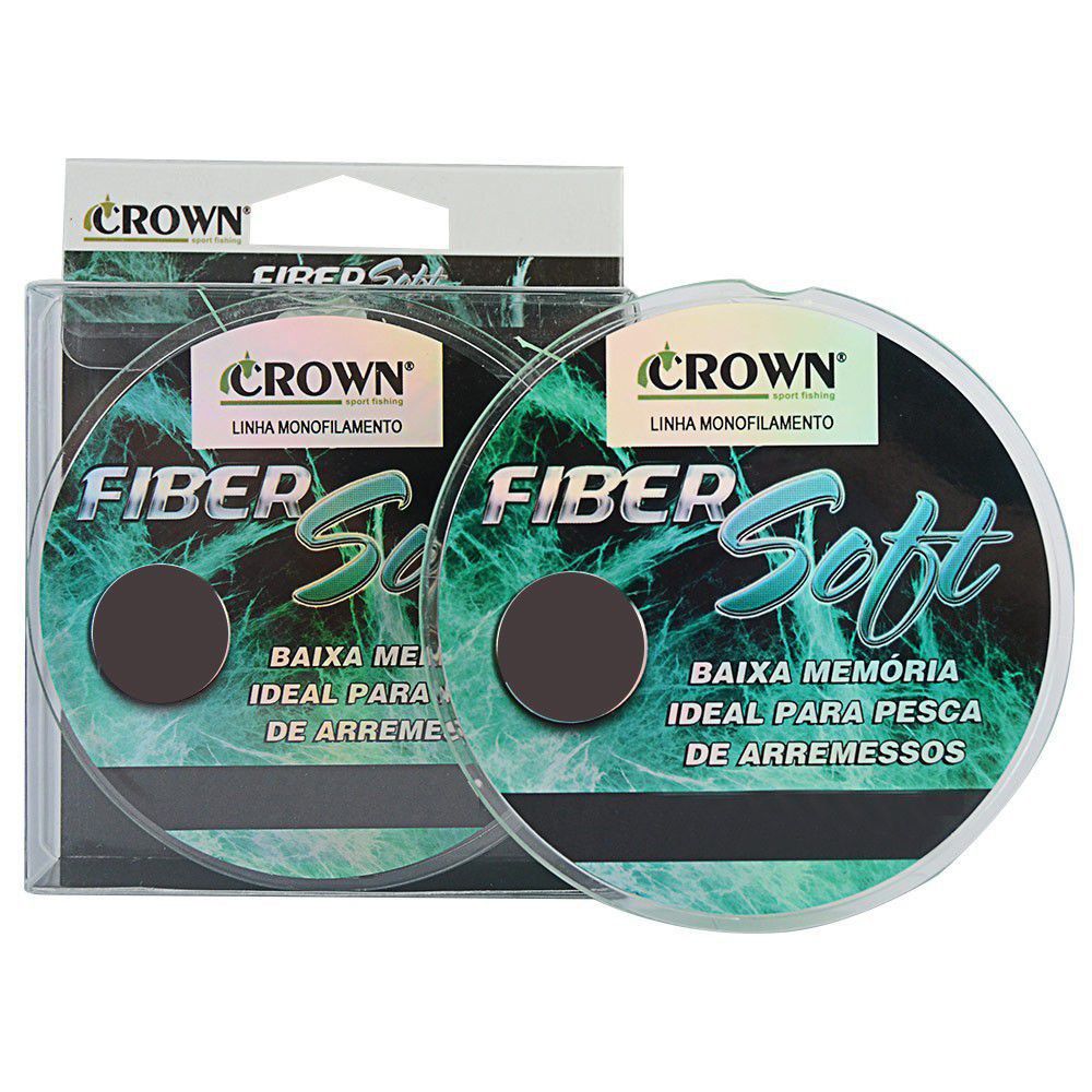 Linha de Pesca Crown Fiber Soft Monofilamento Verde 0,47mm 42Lbs 250M