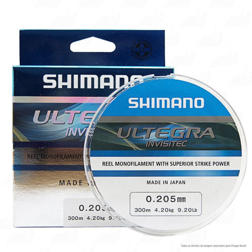 Linha de Pesca Shimano Ultegra Invisitec Monofilamento 300m 0,205mm 4,2kg