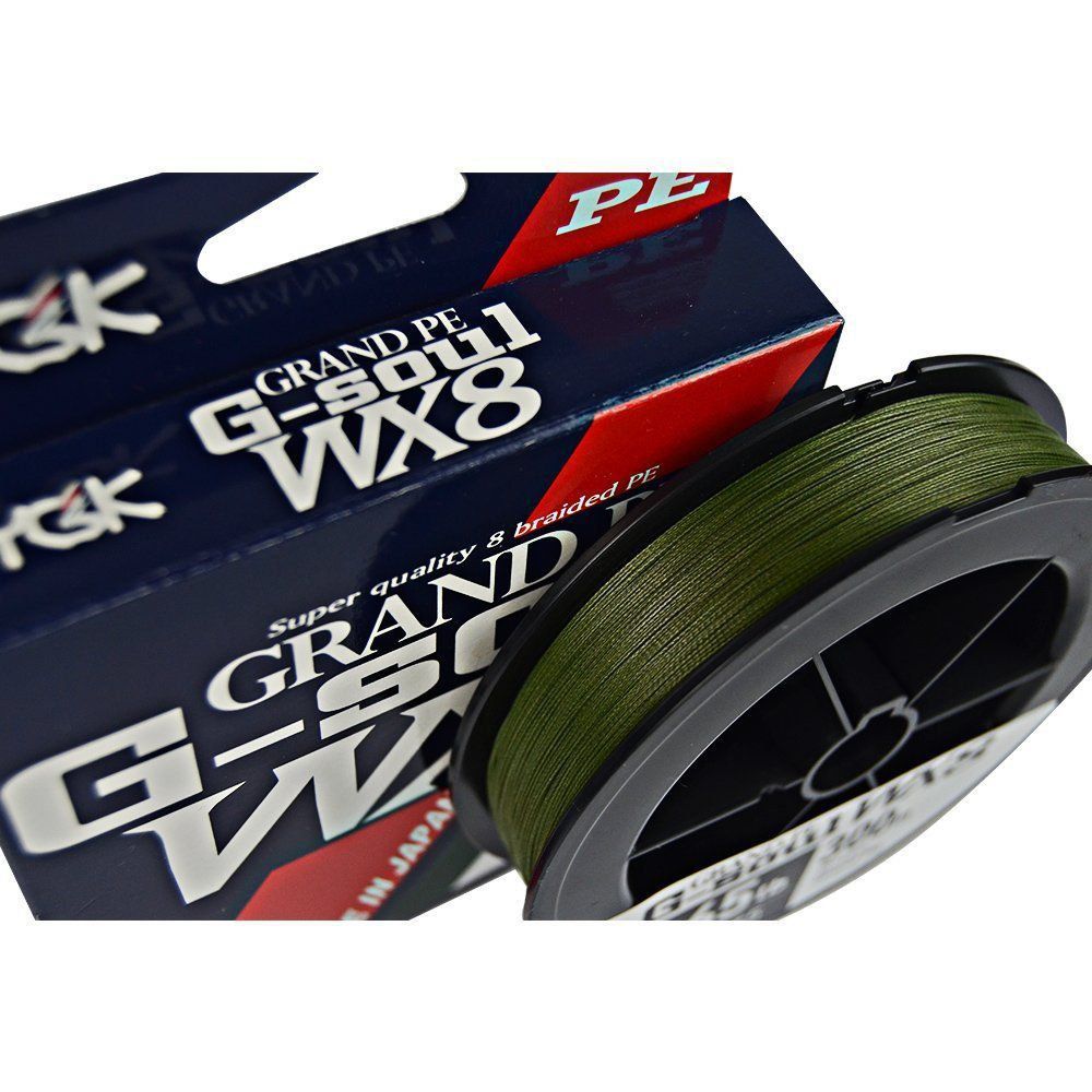 Linha Multifilamento G Soul Grand PE Line WX8 YGK 8 Fios 0,24mm 35lb 300 metros Verde