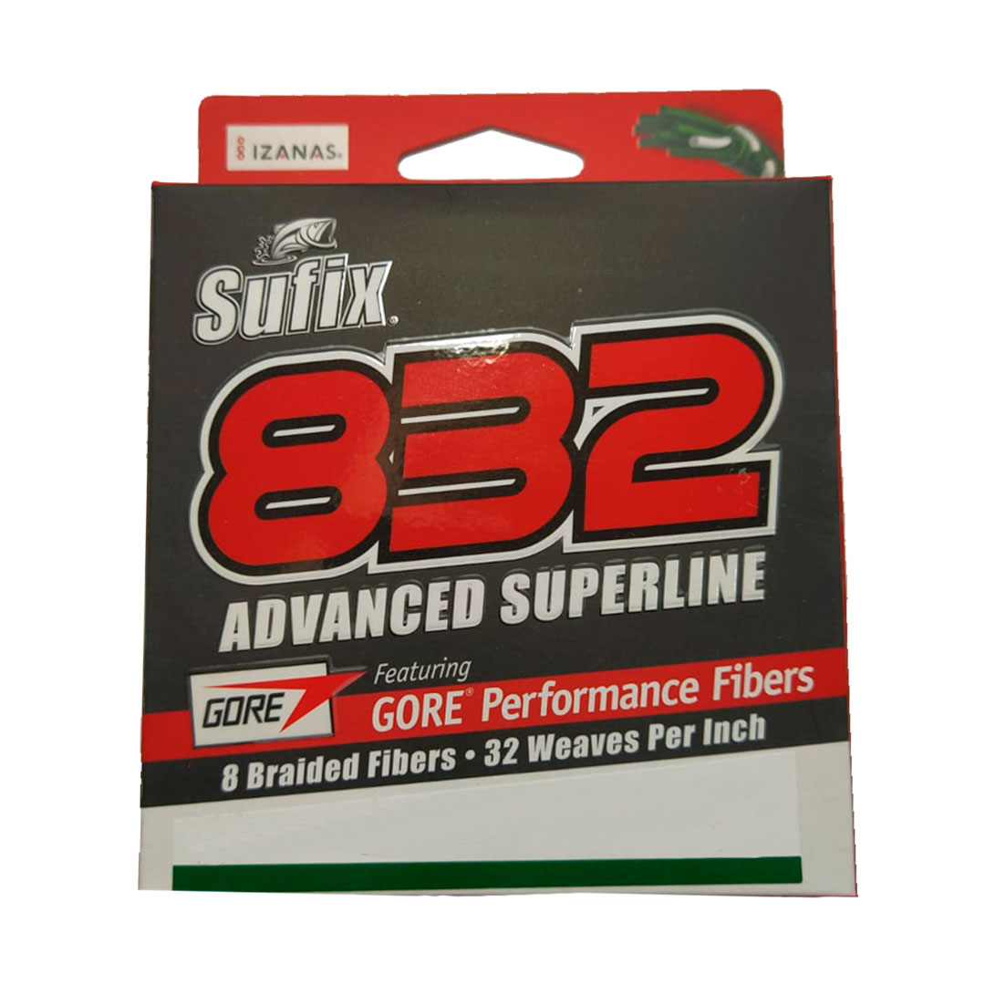 Linha Sufix 832 Advanced Superline Multifilamento 39lb 0,24mm 17,7kg 250 metros 8 Fios