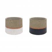 Kit 2 vasos de cimento 6,5cm x 8cm MD0101BCPC