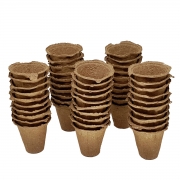 Kit com 50 Vasos Biodegradáveis para Plantio 9cm x 8cm