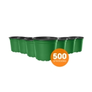 Kit Vaso de Planta Holambra NP 15 Verde e Preto - 500 unidades