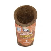 Vaso Cone de Fibra de Coco Nutricoco Pequeno 21cm x 12cm