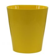 Vaso Magnético de Plástico Amarelo 7,5cm x 7cm Alto