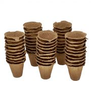 Kit com 50 Vasos Biodegradáveis para Plantio 9cm x 8cm - Foto 0