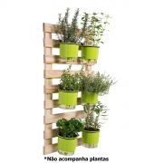 Kit Horta Vertical Green 100cm x 60cm - (Treliça + 6 Vasos + 6 Suportes) - Foto 1