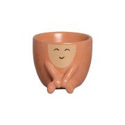 Mini Vaso de Cerâmica para Suculentas Harmonia Terracota 9,5cm x 11cm - 6214 - Foto 0