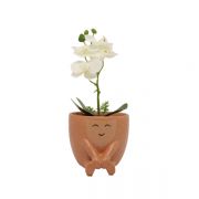 Mini Vaso de Cerâmica para Suculentas Harmonia Terracota 9,5cm x 11cm - 6214 - Foto 2