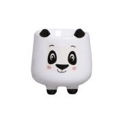 Mini Vaso de Cerâmica para Suculentas Panda Branco 10cm x 9,5cm - 6216 - Foto 0
