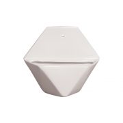 Vaso Cerâmico de Parede Hexagonal Branco 19,5cm x 22,5cm - 6119 - Foto 0