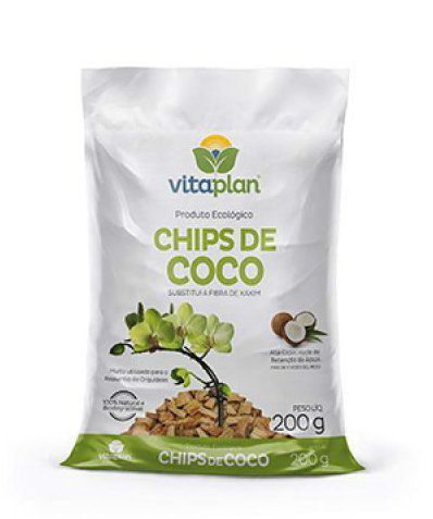 Chips de Coco para replantio de Orquídeas 200g - Vitaplan - Foto 0