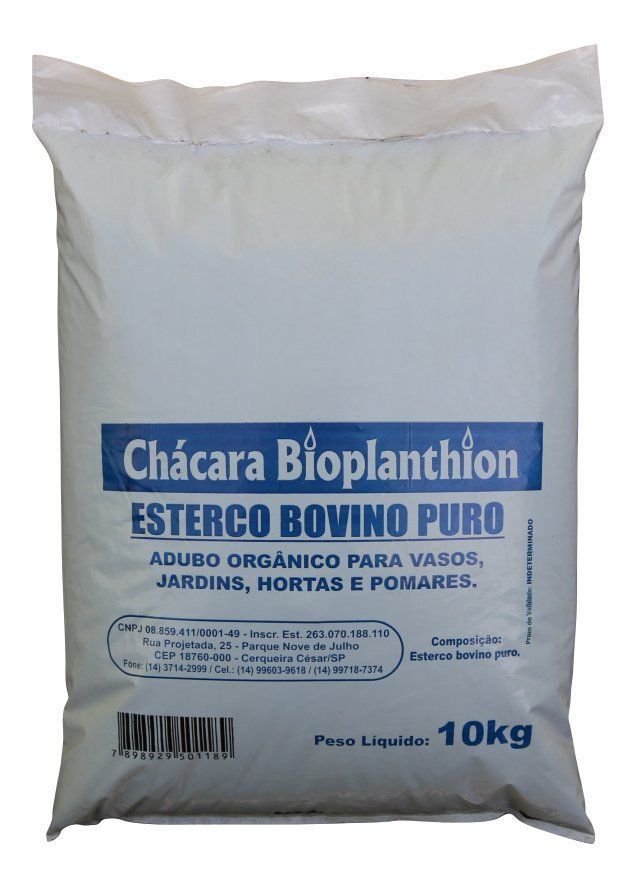 Esterco Bovino 10kg Bioplanthion - Foto 0