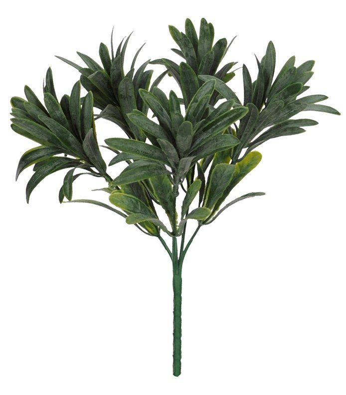 Folhagem Podocarpus artificial com powder 27cm - Verde - 28270001 - Foto 0
