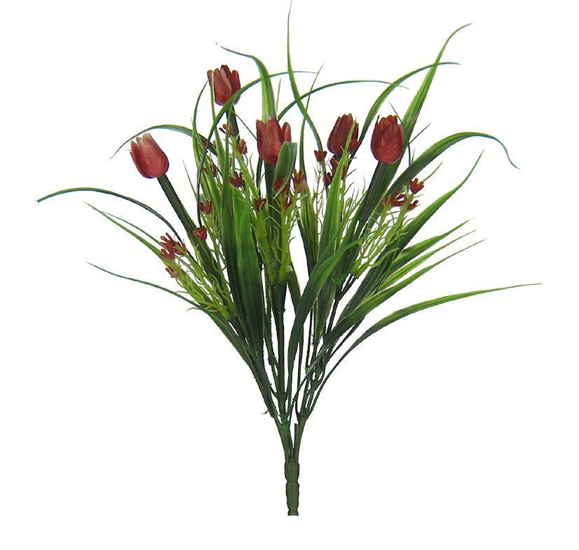 Folhagem Tulipa artificial PLT X vermelho 35 cm 08463001 - Foto 0