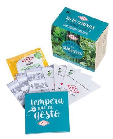 Kit de Sementes - Tempera Que Eu Gosto (Salsa, Cebolinha e Manjericão) Isla - Foto 0