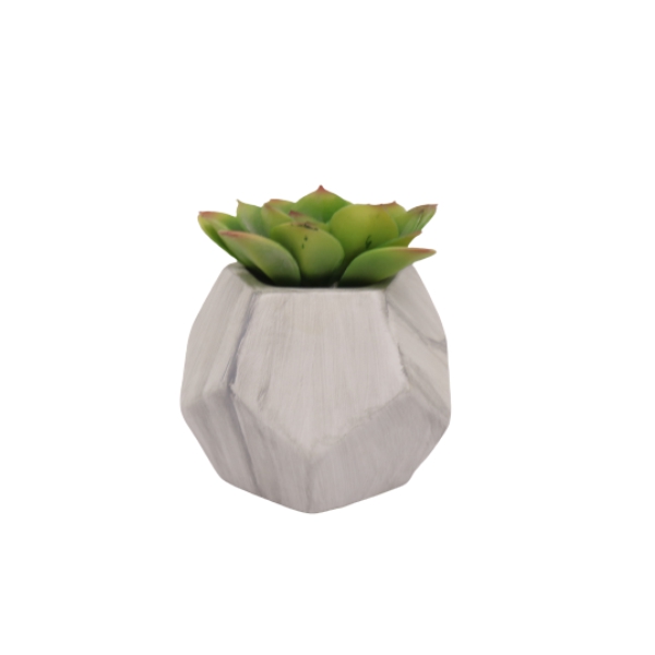 Mini Vaso de Cerâmica para Suculentas Geométrico Mesclado 8cm x 11cm - 6245