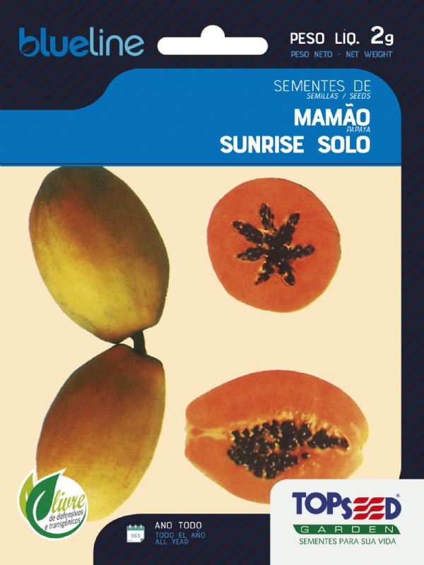 Sementes de Mamão Sunrise Solo 2g - Topseed Blue Line - Foto 0