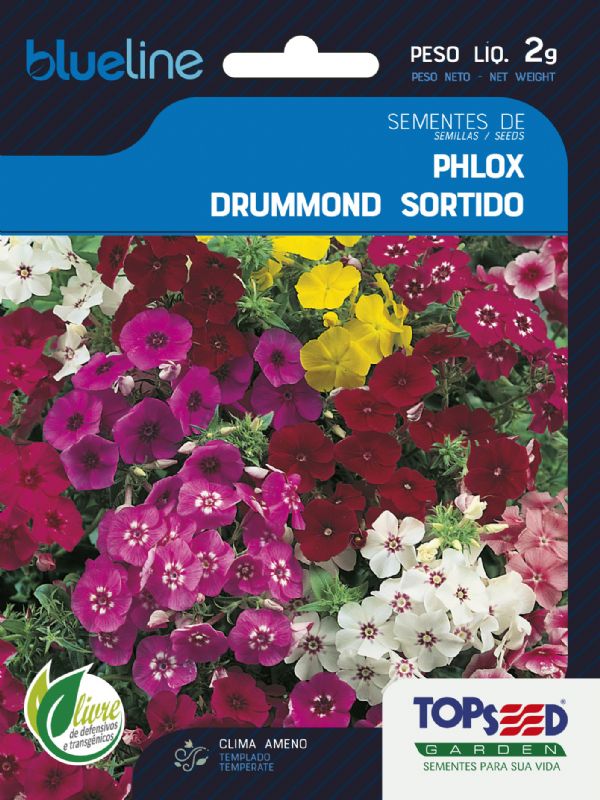 Sementes de Phlox Drummond Sortido 2g - Topseed Blue Line - Foto 0