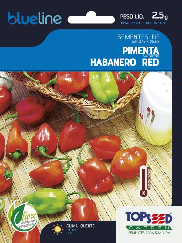 Sementes de Pimenta Habanero Red 2,5g - Topseed Blue Line - Foto 0