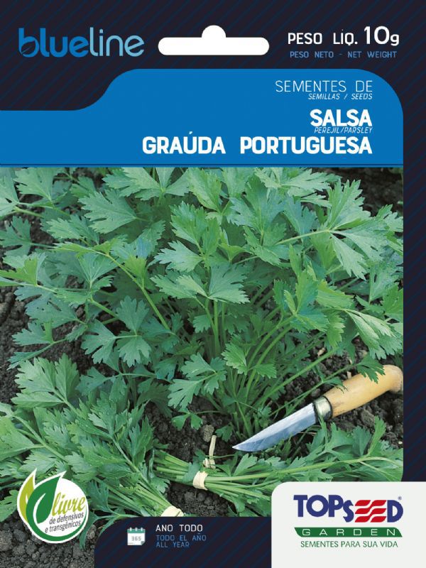 Sementes de Salsa Graúda Portuguesa 10g - Topseed Blue Line - Foto 0