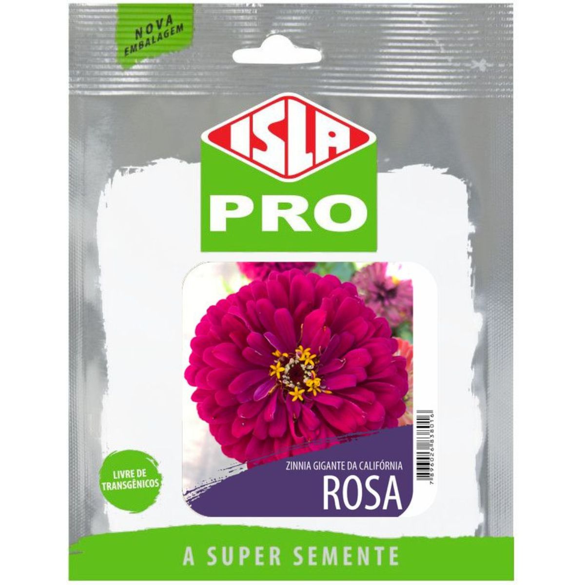 Sementes de Zinnia Gigante da Califórnia Rosa envelope com 5g - Isla Pro - Foto 0
