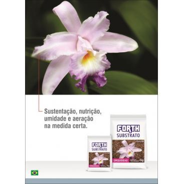 Substrato para Orquídeas Forth 4kg - Fibra de coco, casca de pinus e carvão vegetal