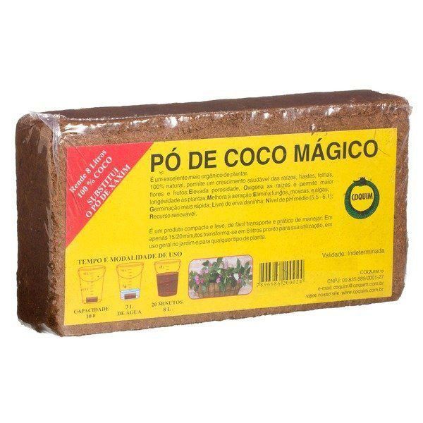 Substrato Pó de Coco Mágico 400g COQUIM - Foto 0