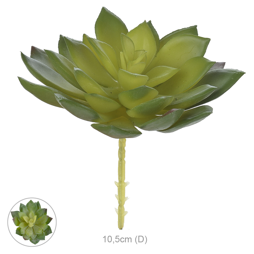 Suculenta Artificial Verde 10cm - 35031001 - Foto 0